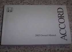2002 Honda Accord Sedan Owner's Manual