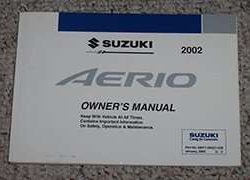 2002 Suzuki Aerio Owner's Manual