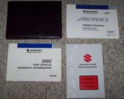 2002 Suzuki Aerio Owner's Manual Set