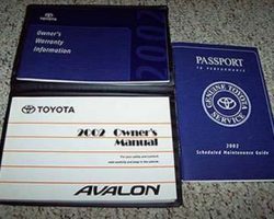 2002 Toyota Avalon Owner's Manual Set