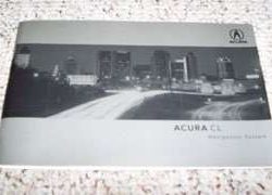 2002 Acura 3.2CL Navigation System Owner's Manual