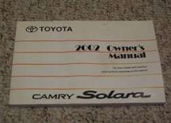 2002 Toyota Camry Solara Owner's Manual