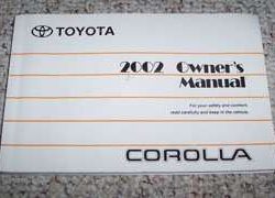 2002 Toyota Corolla Owner's Manual
