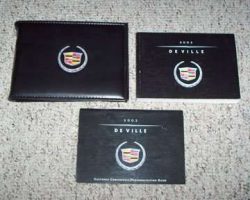 2002 Cadillac Deville Owner's Manual Set