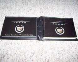 2002 Cadillac Escalade & Escalade ESV Owner's Manual Set