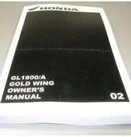 2002 Honda GL1800 & GL1800A Gold Wing Motorcycle Owner's Manual
