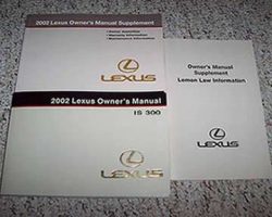 2002 Lexus IS300 Owner's Manual Set