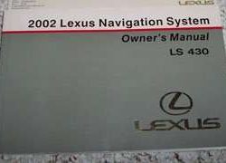2002 Lexus LS430 Navigation System Owner's Manual