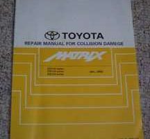 2007 Toyota Corolla Matrix Collision Damage Repair Manual