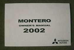 2002 Mitsubishi Montero Owner's Manual