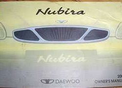 2002 Daewoo Nubira Owner's Manual