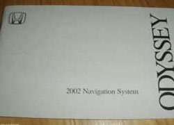 2002 Honda Odyssey Navigation System Owner's Manual