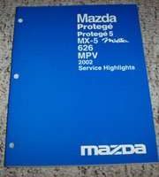 2002 Mazda MPV Service Highlights Manual