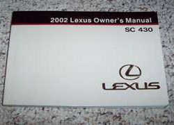 2002 Lexus SC430 Owner's Manual