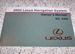 2002 Lexus SC430 Navigation System Owner's Manual