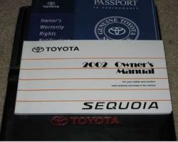 2002 Toyota Sequoia Owner's Manual Set