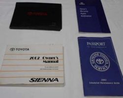 2002 Toyota Sienna Owner's Manual Set