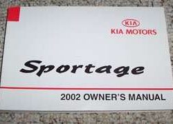 2002 Kia Sportage Owner's Manual