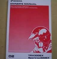 2002 Honda TRX300EX Sportrax 300EX ATV Owner's Manual