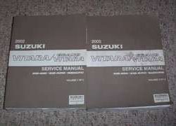 2002 Suzuki Vitara & Grand Vitara Service Manual