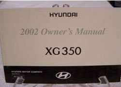 2002 Hyundai XG300 Owner's Manual