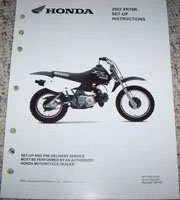 2002 Honda XR70R Motorcycle Owner's Manual