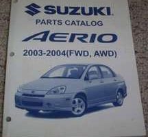2004 Suzuki Aerio Parts Catalog