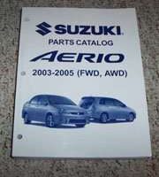 2004 Suzuki Aerio Parts Catalog Manual