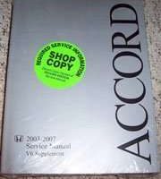 2003 Honda Accord V6 Service Manual Supplement