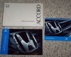 2003 Honda Accord Sedan Owner's Manual Set