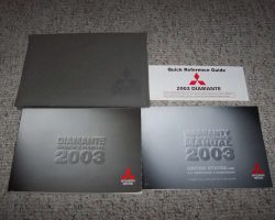 2003 Mitsubishi Diamante Owner's Manual Set