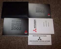 2003 Mitsubishi Eclipse & Eclipse Sypder Owner's Manual Set