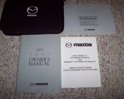 2003 Mazda MPV Owner's Manual Set