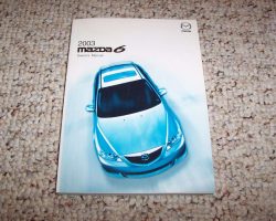 2003 Mazda6 Owner's Manual