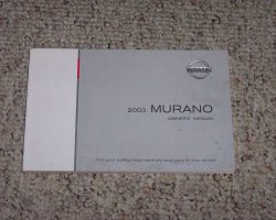 2003 Nissan Murano Owner's Manual