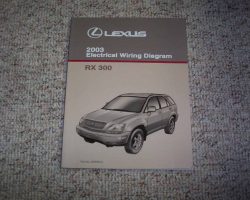 2003 Lexus RX300 Electrical Wiring Diagram Manual