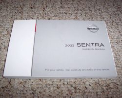 2003 Nissan Sentra Owner's Manual