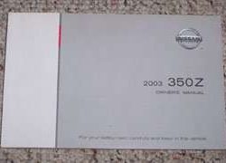 2003 Nissan 350Z Owner's Manual