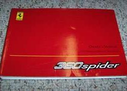 2003 Ferrari 360 Spyder Owner's Manual