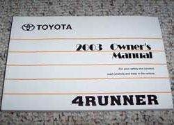 2003 Toyota 4Runner Owner's Manual