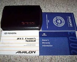 2003 Toyota Avalon Owner's Manual Set