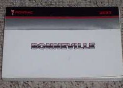 2003 Pontiac Bonneville Owner's Manual