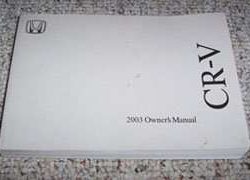 2003 Honda CR-V Owner's Manual