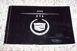 2003 Cadillac CTS Owner's Manual