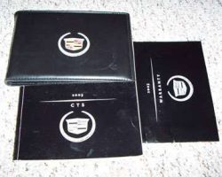 2003 Cadillac CTS Owner's Manual Set