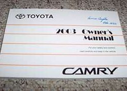 2003 Toyota Camry Owner's Manual