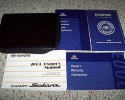 2003 Toyota Camry Solara Owner's Manual Set