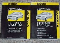 2003 Toyota Corolla Service Repair Manual