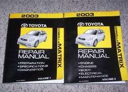 2003 Toyota Corolla Matrix Service Repair Manual