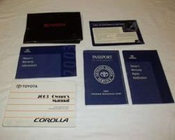 2003 Toyota Corolla Owner's Manual Set